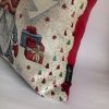 Cuscino sfoderabile tessuto jacquard natalizio e velluto