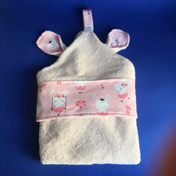 Accappatoio neonato con tessuto bunny ballerina personalizzabile