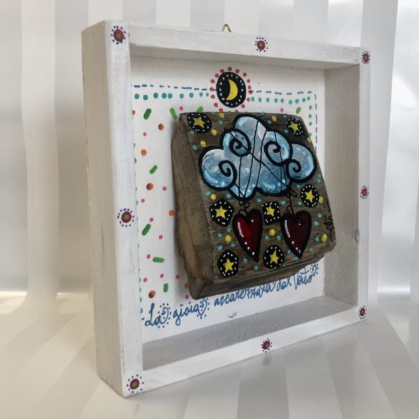Portato dal mare - due cuori -15 x 15 - immagine 2