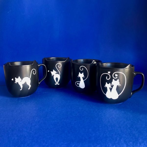 Tazza nera GATTO - 4 disegni - immagine 3