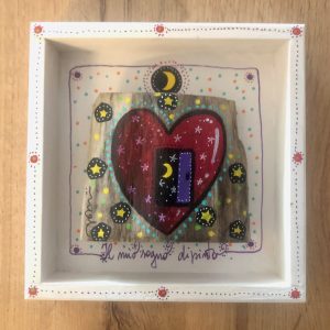 Portato dal mare - sogno dipinto -15 x 15