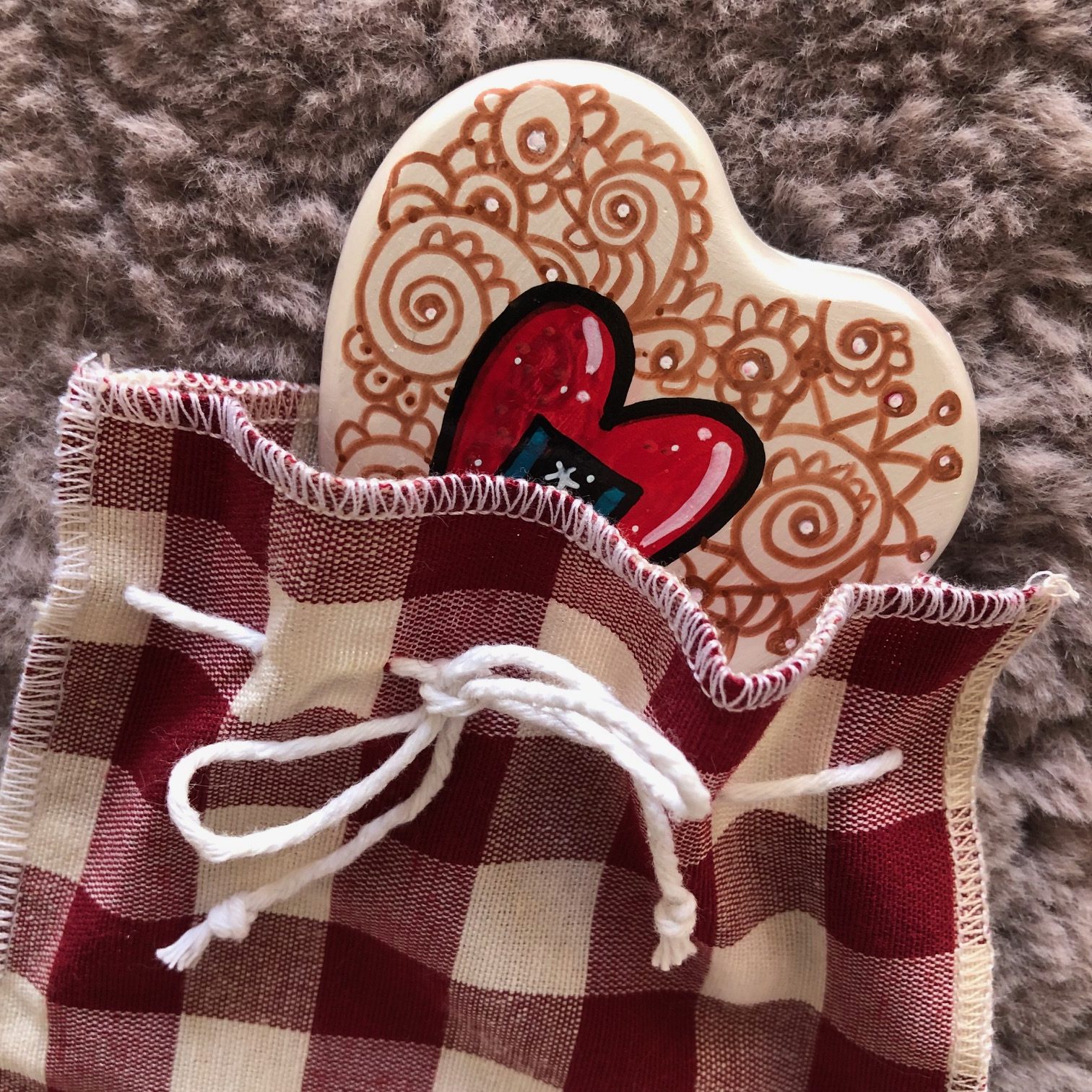 Cuore ceramica calamita white - immagine 2