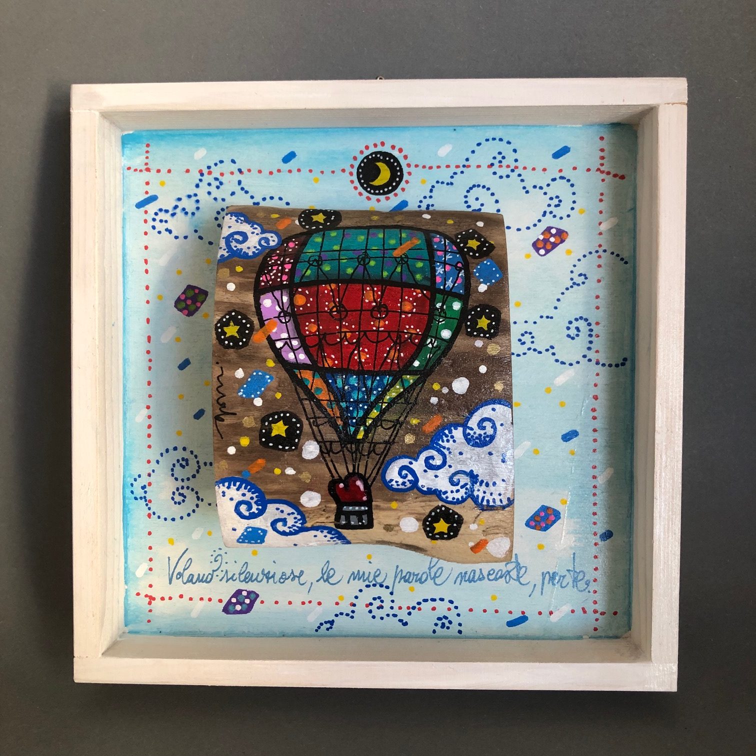 Portato dal mare - PAROLE NASCOSTE - 20 x 20