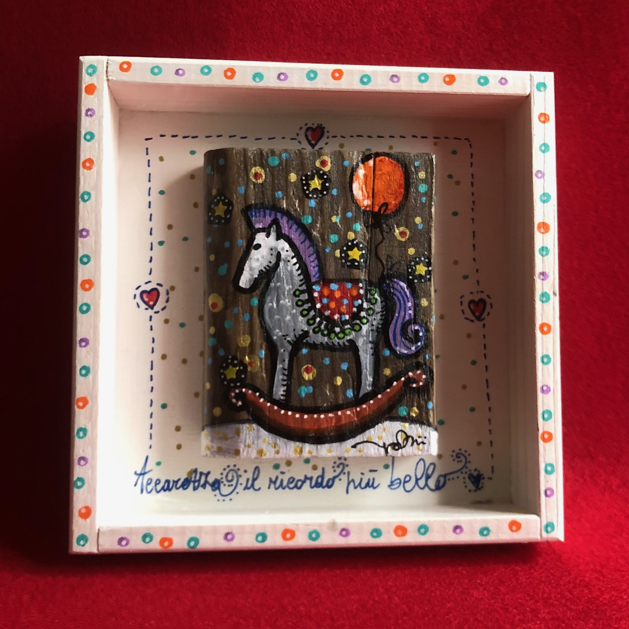 Portato dal mare - cavallo a dondolo -15 x 15