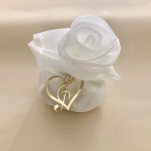 Sacchetto organza con rosa MUSIC